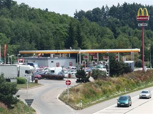 Oprava izolace ploché střechy čerpací stanice Shell dálnice D1  Velké Meziříčí