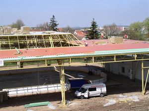 Výstavba a izolace střechy zimního stadionu Moravské Budějovice